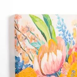 Glowing Florals Canvas Art Print
