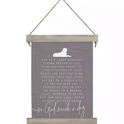 God Made a Dog Wall Plaque