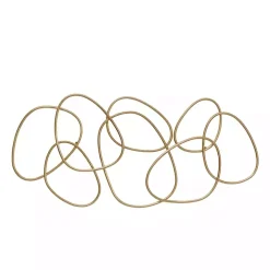Gold Abstract Rings Metal Wall Plaque