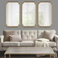 Gold Adelaide Scalloped Rectangular Wall Mirror