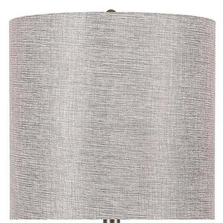 Gold and Gray Tapered Table Lamps, Set of 2