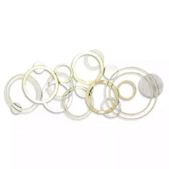 Gold and Silver Metal Multi Ring Wall Plaque