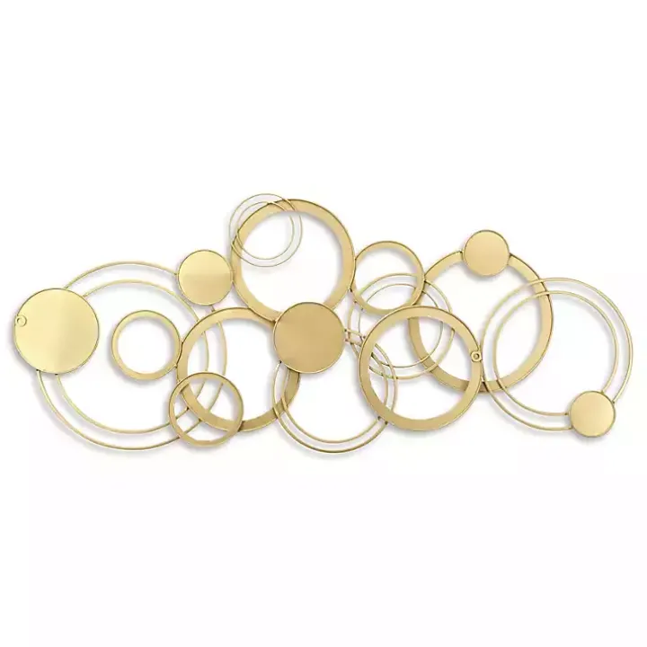 Gold and Silver Metal Multi Ring Wall Plaque