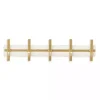 Gold and White 5-Hook Coat Rack