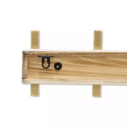 Gold and White 5-Hook Coat Rack