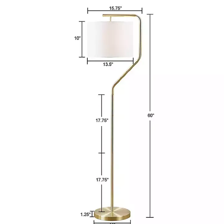 Gold Angular Modern Floor Lamp