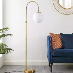 Gold Arch Globe Adjustable Floor Lamp