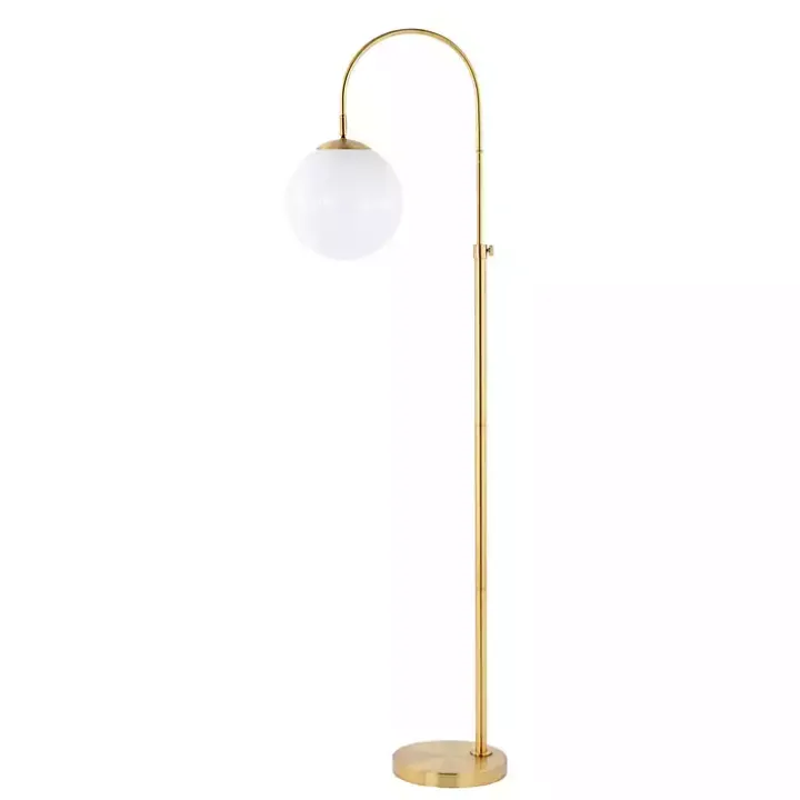 Gold Arch Globe Adjustable Floor Lamp