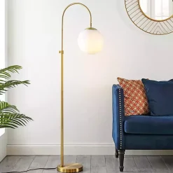 Gold Arch Globe Adjustable Floor Lamp