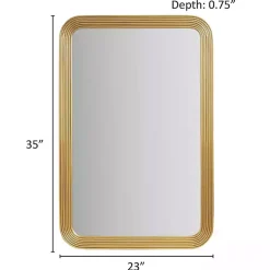 Gold Aurelia Fluted Wall Mirror