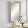 Gold Beveled Rectangular Wall Mirror