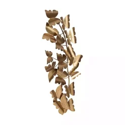 Gold Butterflies in Flight Wall Plaque