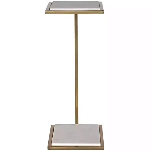 Gold Elevated Marble Accent Table