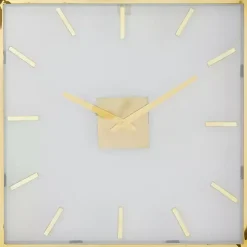 Gold Frame & Clear Face Wall Clock