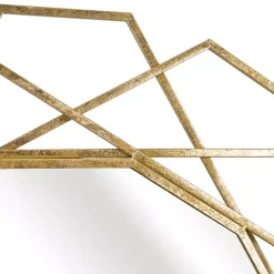 Gold Geometric Frame Wall Mirror