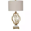 Gold Leaf Caged Table Lamp