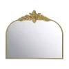 Gold Leaves Arched Wall Mirror, 40x35 in.