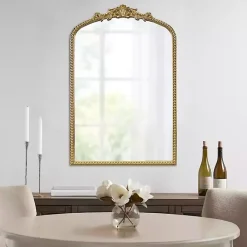 Gold Lilbeth Baroque Beaded Wall Mirror