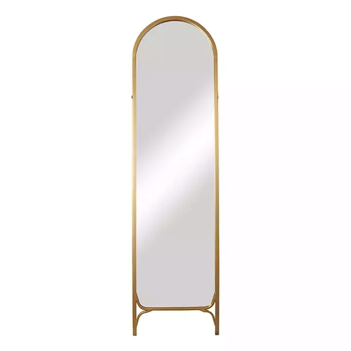 Gold Metal Arch Leaner Mirror