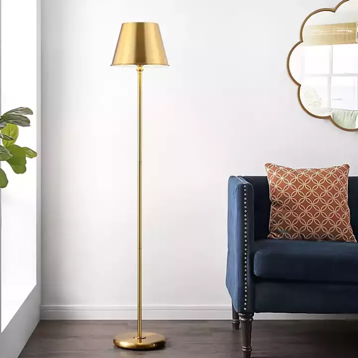 Gold Metal Asher Floor Lamp