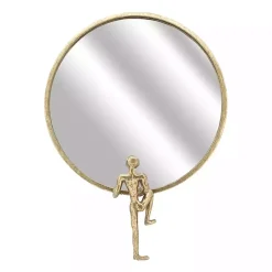 Gold Metal Figure Wall Mirror
