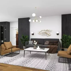 Gold Metal Flock of Birds Wall Plaque