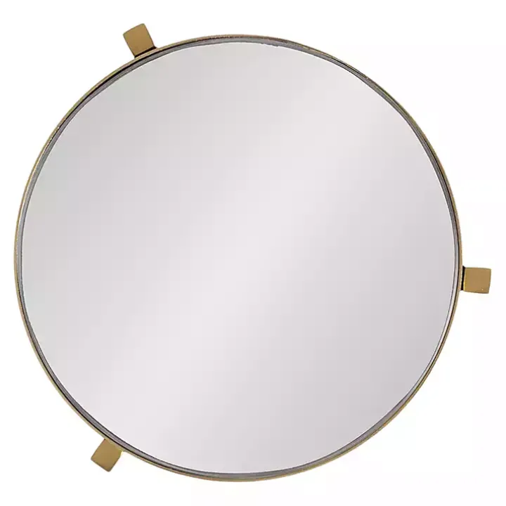 Gold Metal Mirrored Tabletop Aguilar Drink Table