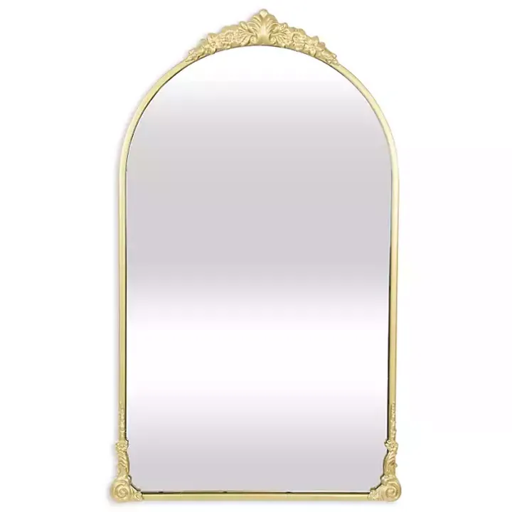 Gold Metal Modern Victorian Wall Mirror