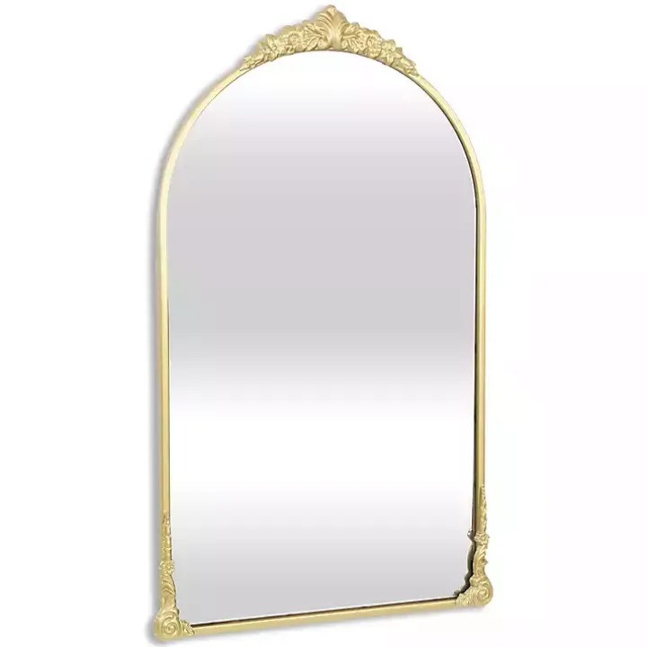 Gold Metal Modern Victorian Wall Mirror
