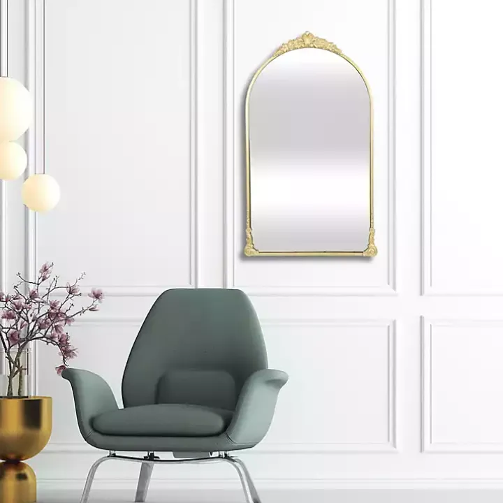 Gold Metal Modern Victorian Wall Mirror