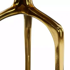 Gold Metal Round Tripod Accent Table