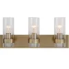 Gold Metal 3-Shade Vanity Light