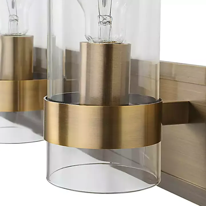Gold Metal 3-Shade Vanity Light