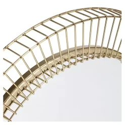 Gold Metal Sunbeam Wall Mirror