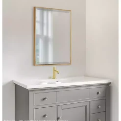 Gold Rhodes Rectangle Wall Mirror