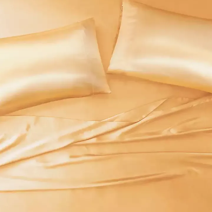 Gold Satin King 2-pc. Pillow Case Set