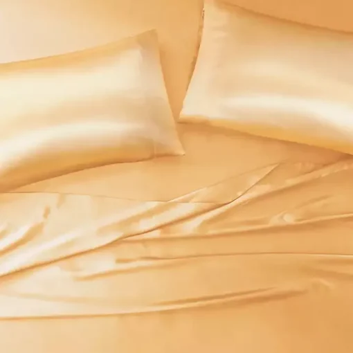 Gold Satin Standard 2-pc. Pillow Case Set