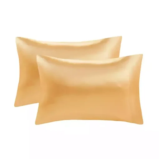 Gold Satin Standard 2-pc. Pillow Case Set