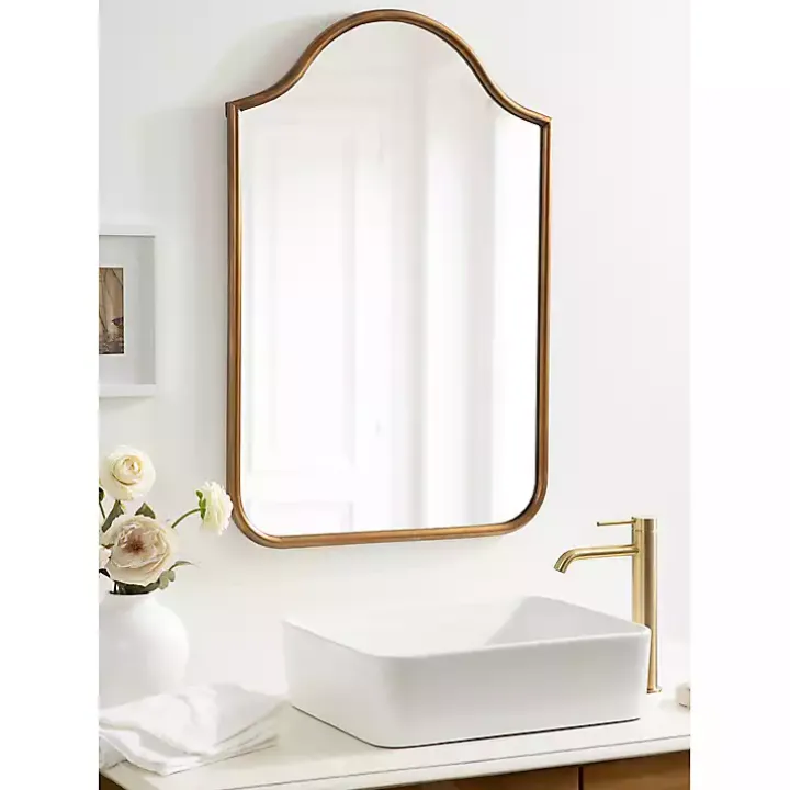Gold Scalloped Arch Fellows Wall Mirror
