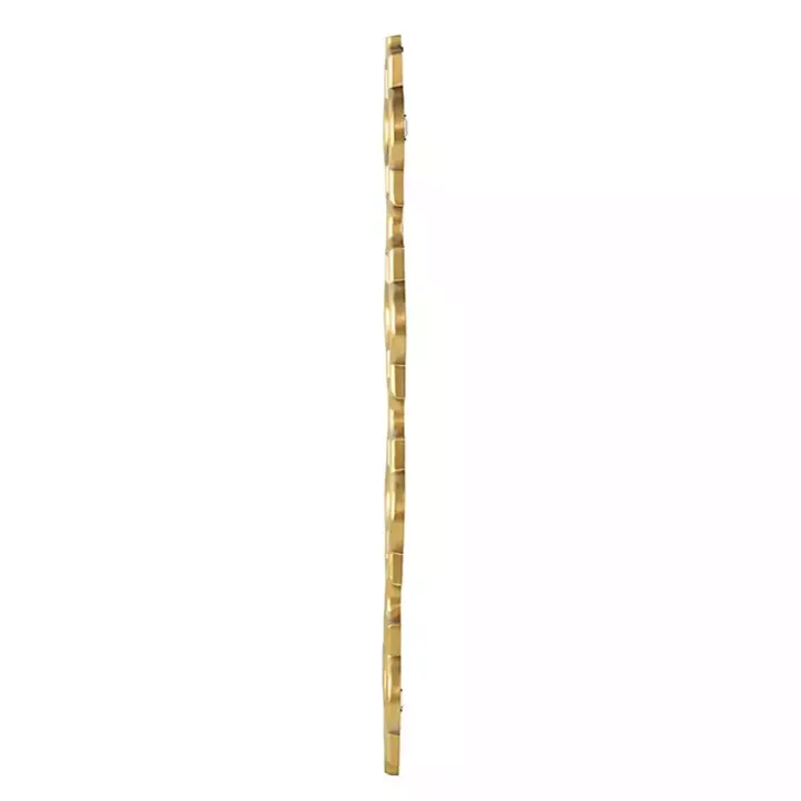 Gold Slim Stacked Trellis Wall Mirror