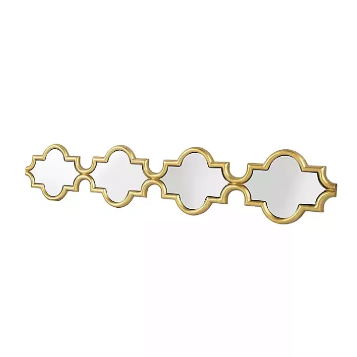 Gold Slim Stacked Trellis Wall Mirror