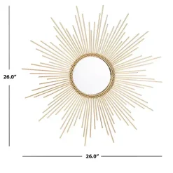 Gold Sunburst Nahla Wall Mirror