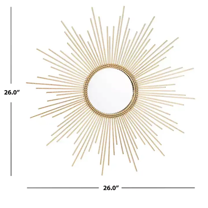 Gold Sunburst Nahla Wall Mirror