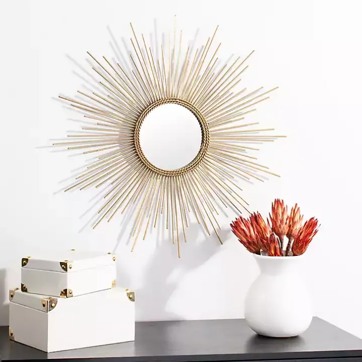 Gold Sunburst Nahla Wall Mirror