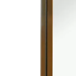 Gold Thin Iron Frame Curved Corner Mirror