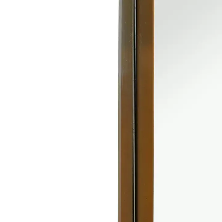 Gold Thin Iron Frame Curved Corner Mirror