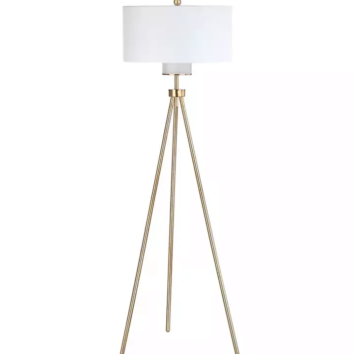 Gold Tripod Modern Floor Lamp