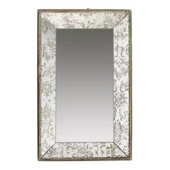 Gold Weathered Frame Wall Mirror, 12x29