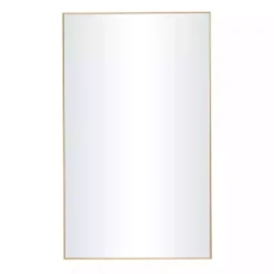 Gold Wood Rectangular Wall Mirror, 24x40 in.