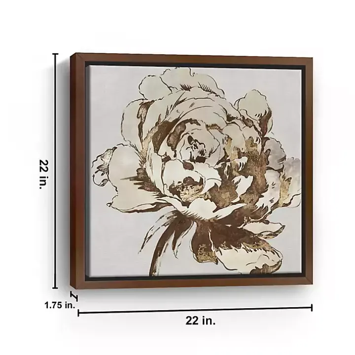 Golden Blossom I Framed Canvas Art Print